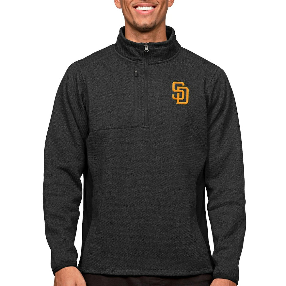 San Diego Padres Antigua Course Quarter-Zip Pullover Top - MLB Pullover