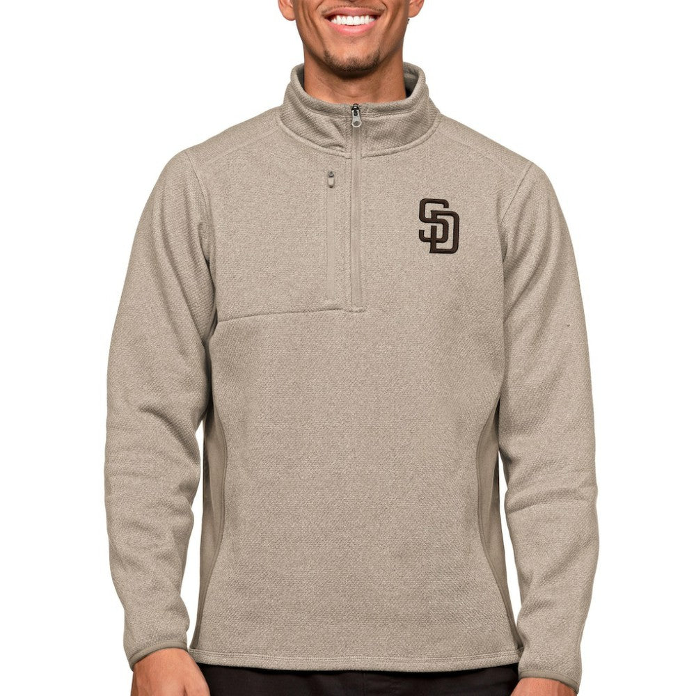 San Diego Padres Antigua Course Quarter-Zip Pullover Top - MLB Pullover