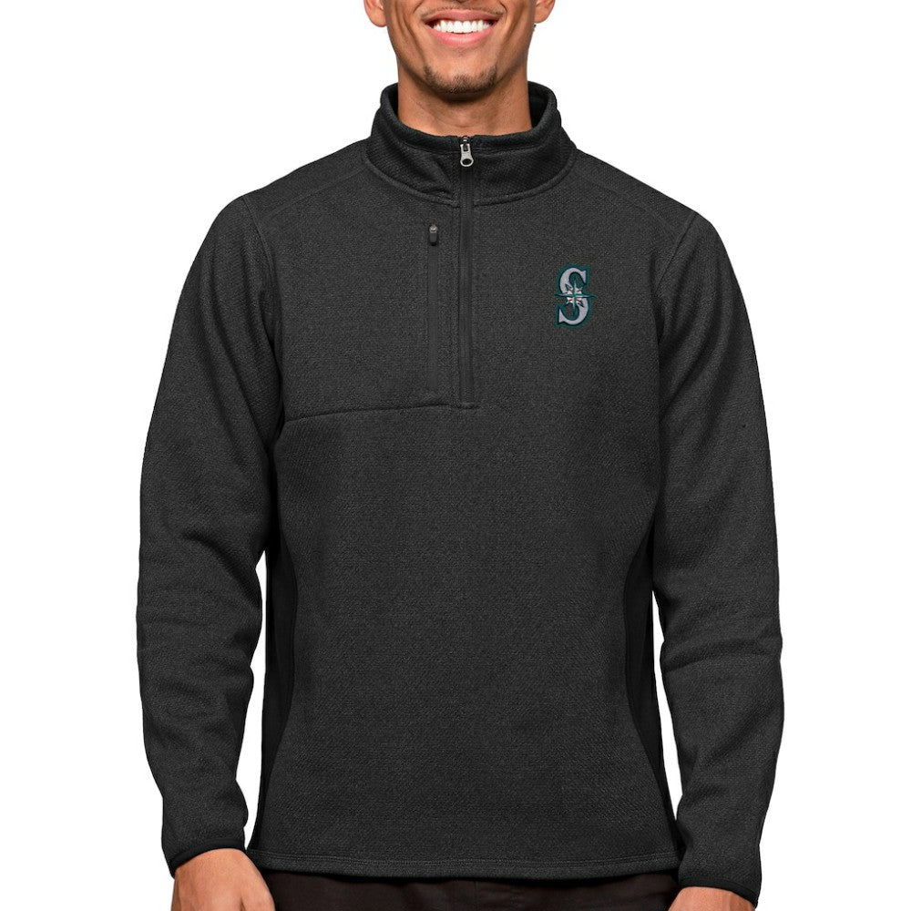 Seattle Mariners Antigua Course Quarter-Zip Pullover Top - MLB Pullover