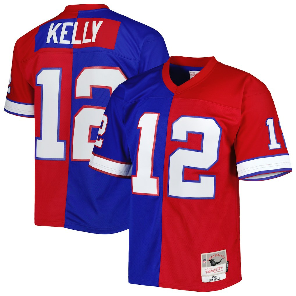 Buffalo Bills Jim Kelly  1990 Split Legacy Replica Jersey | NFL Sale