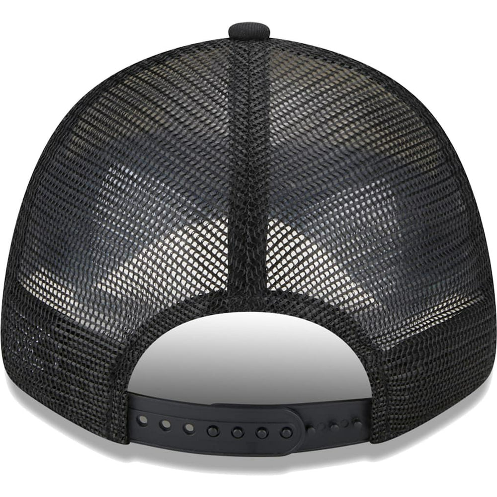Black Brooklyn Nets Stripes 9FORTY Trucker Snapback Hat | NBA