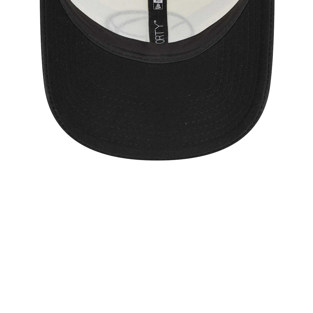 Black Brooklyn Nets Stripes 9FORTY Trucker Snapback Hat | NBA