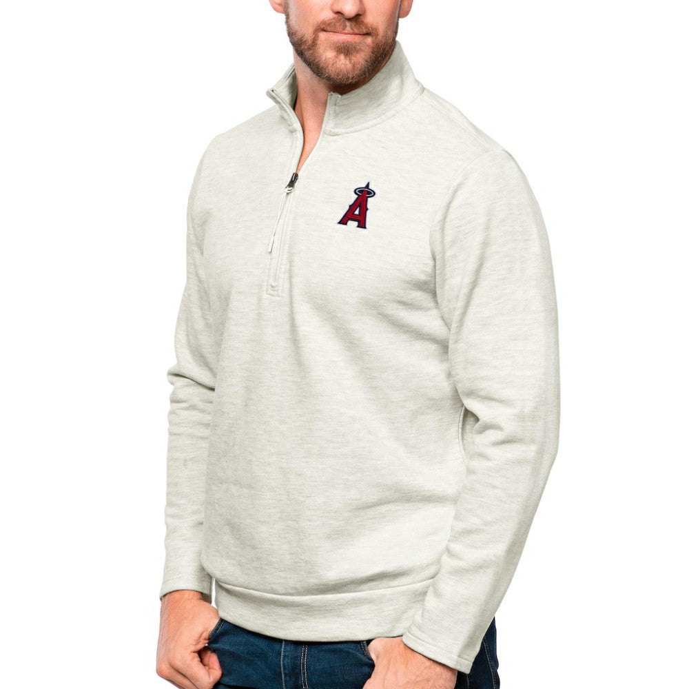 Los Angeles Angels Antigua Gambit Quarter-Zip Pullover Top - MLB Pullover