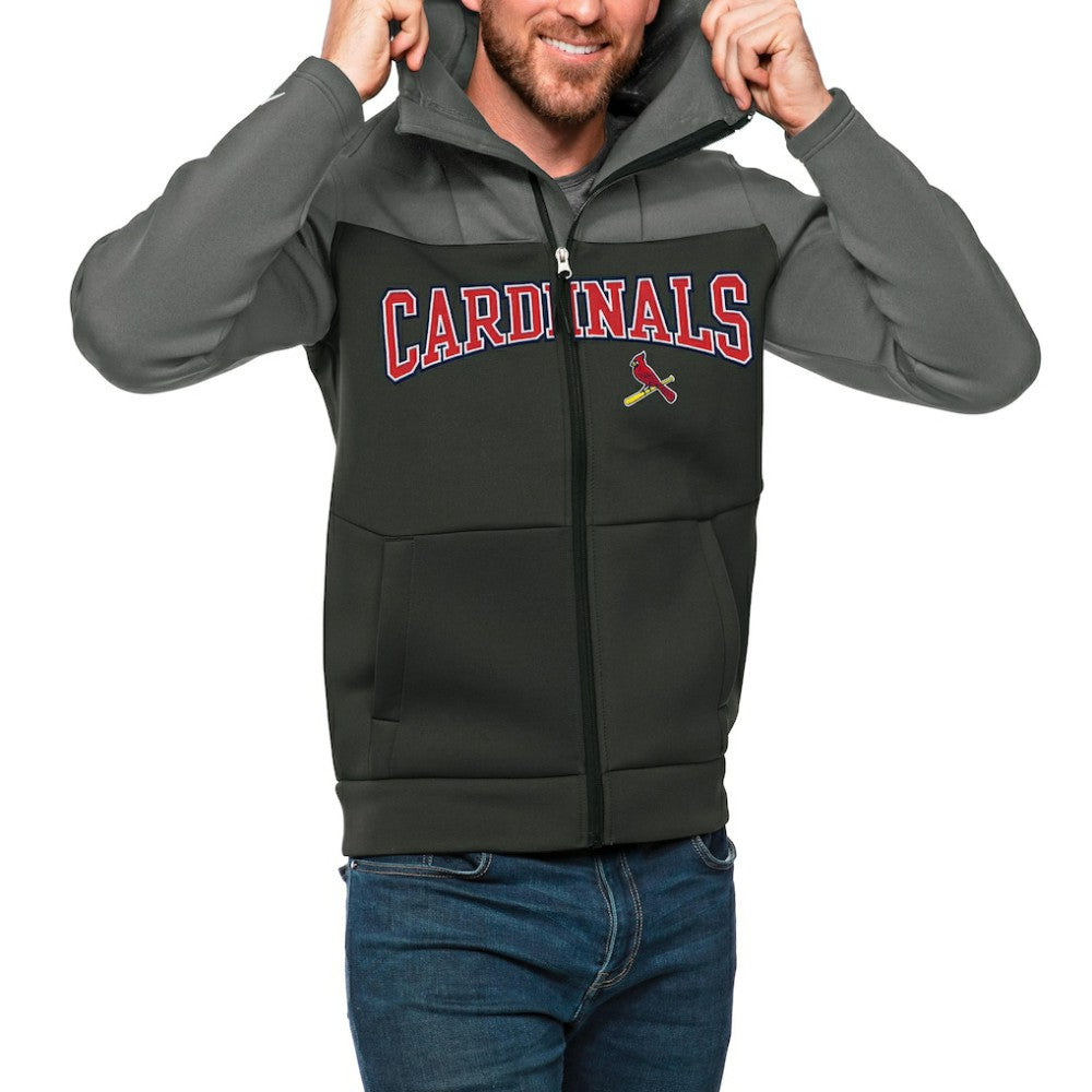 St. Louis Cardinals Antigua Wordmark Protect Full-Zip Hoodie - MLB Hoodies