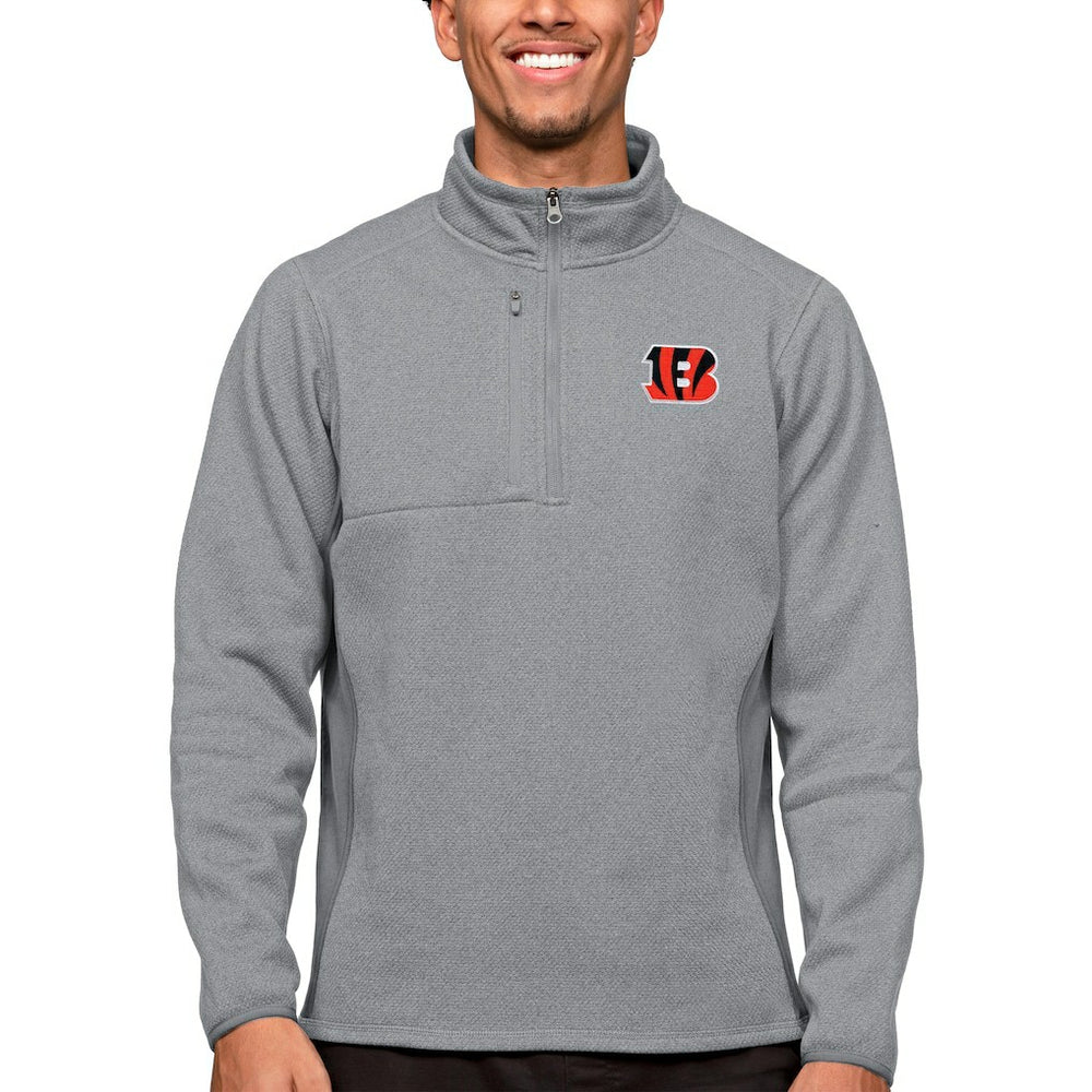 Cincinnati Bengals Antigua Course Quarter-Zip Pullover Top | NFL Online