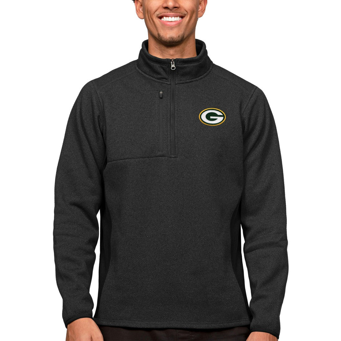 Green Bay Packers Antigua Course Quarter-Zip Pullover Top | NFL New