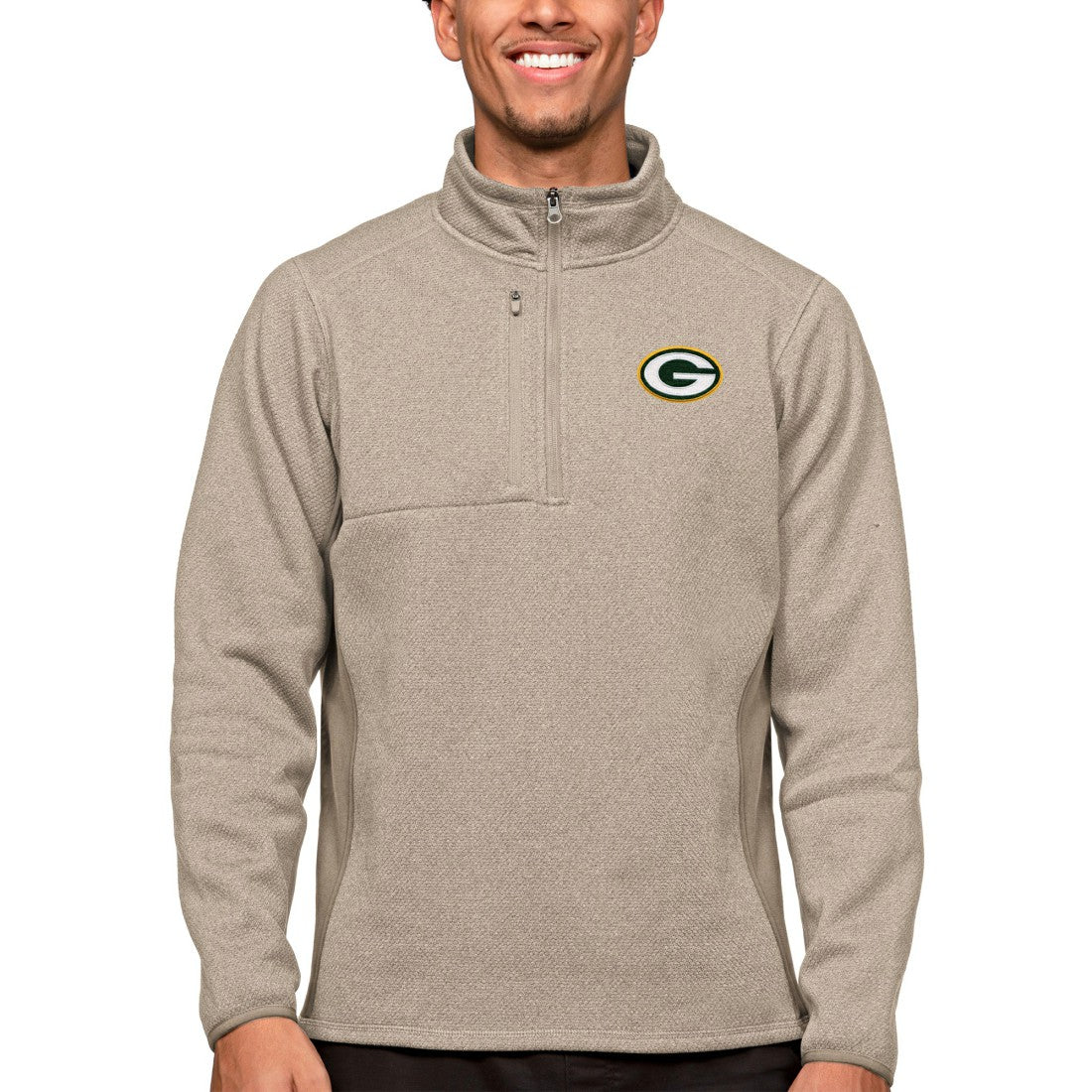 Green Bay Packers Antigua Course Quarter-Zip Pullover Top | NFL Outlet