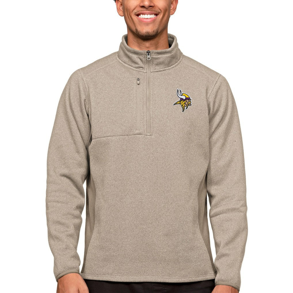 Minnesota Vikings Antigua Course Quarter-Zip Pullover Top | NFL New
