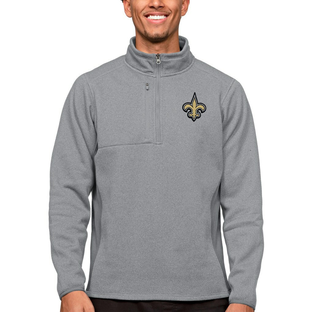New Orleans Saints Antigua Course Quarter-Zip Pullover Top | NFL Near me