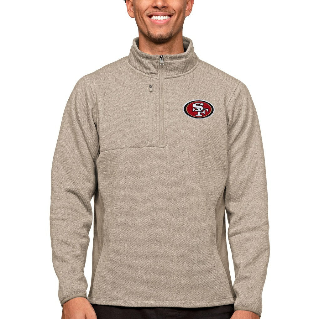 San Francisco 49ers Antigua Course Quarter-Zip Pullover Top | NFL Sale