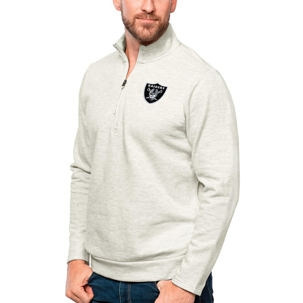 Las Vegas Raiders Antigua Gambit Quarter-Zip Pullover Top | NFL Online