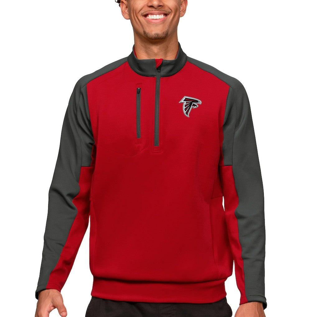 Atlanta Falcons Antigua Team Quarter-Zip Pullover Top | NFL US