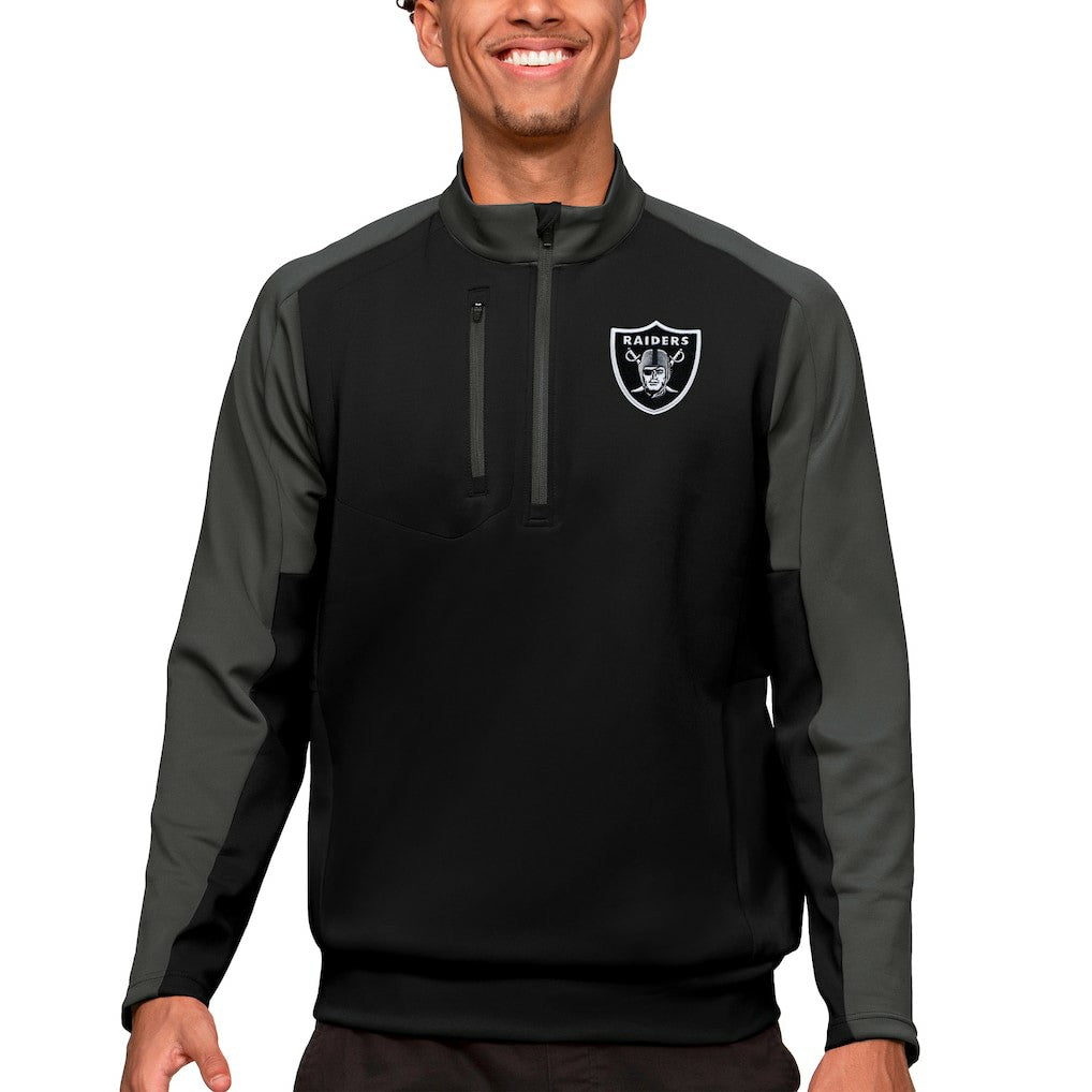 Las Vegas Raiders Antigua Team Quarter-Zip Pullover Top | NFL Hot