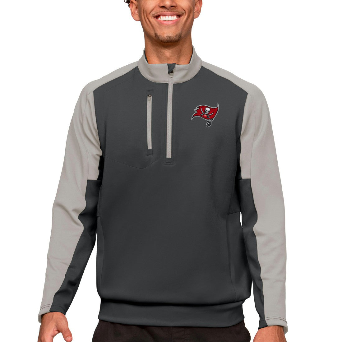 Tampa Bay Buccaneers Antigua Team Quarter-Zip Pullover Top | NFL Discount