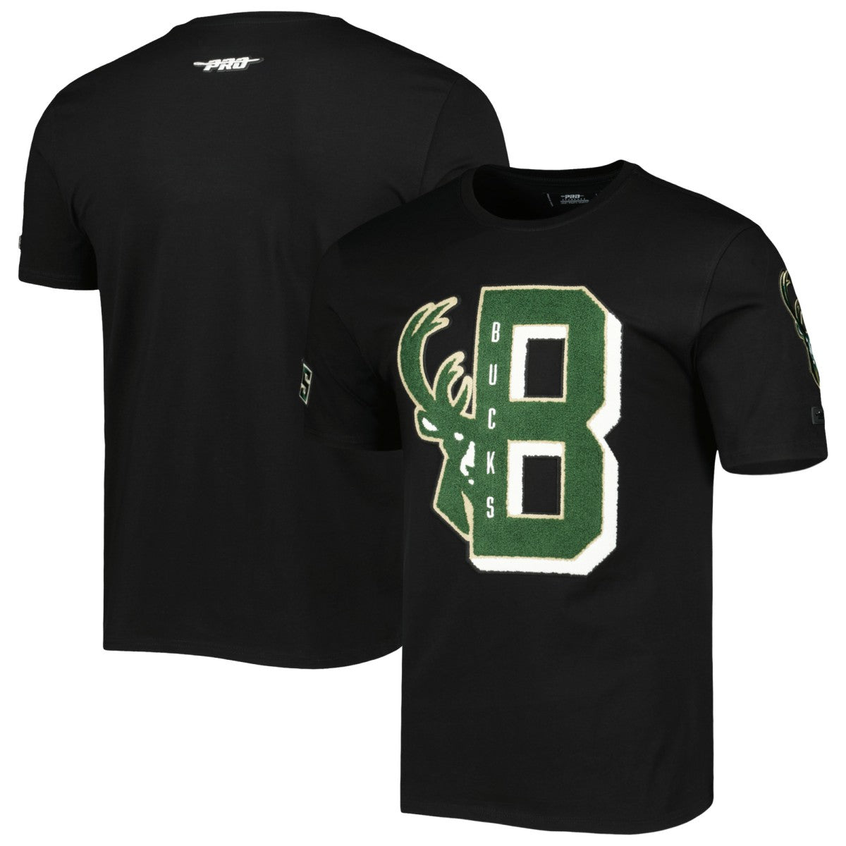 Black Milwaukee Bucks Pro Standard Mash Up Capsule T-Shirt | NBA
