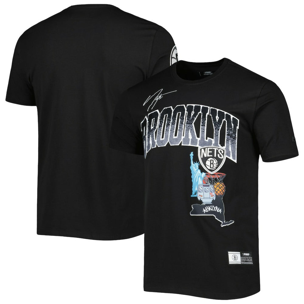 Black Brooklyn Nets Pro Standard Hometown Chenille T-Shirt | NBA
