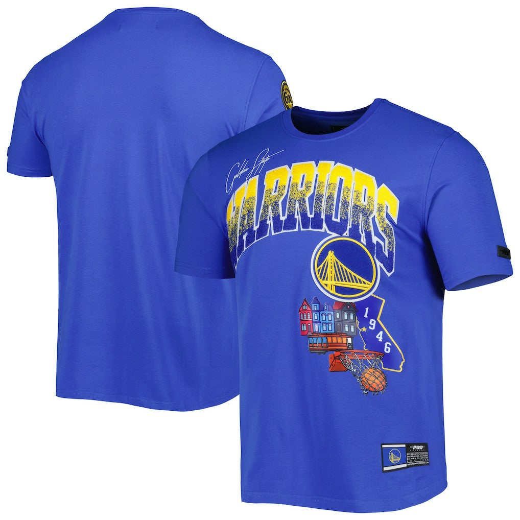 Royal Golden State Warriors Pro Standard Hometown Chenille T-Shirt sale | NBA