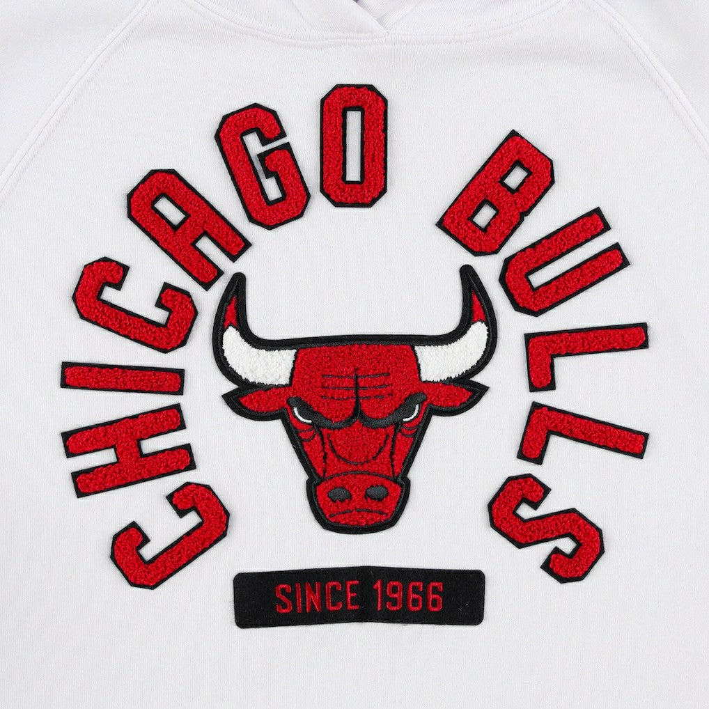 White Chicago Bulls Sportiqe Unisex Athos Olson Tri-Blend Pullover Hoodie | NBA