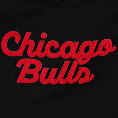 Black Chicago Bulls Sportiqe Women's Leona Ava Fleece Tri-Blend Pullover Hoodie | NBA