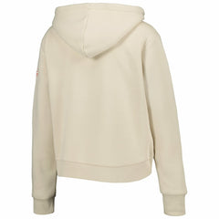 Cream Chicago Bulls Sportiqe Women's Leona Ava Fleece Tri-Blend Pullover Hoodie | NBA