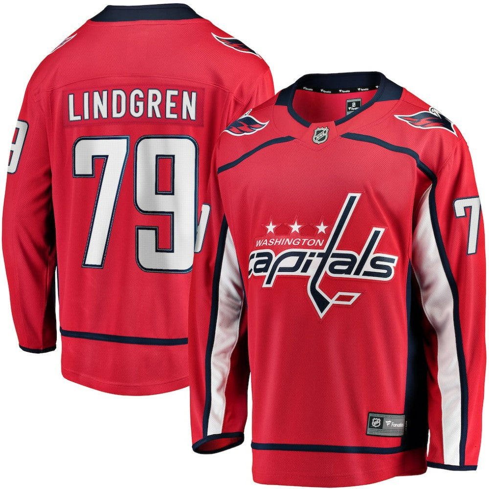 Charlie Lindgren Washington Capitals Fanatics Home Breakaway Player Jersey -  NHL Jerseys