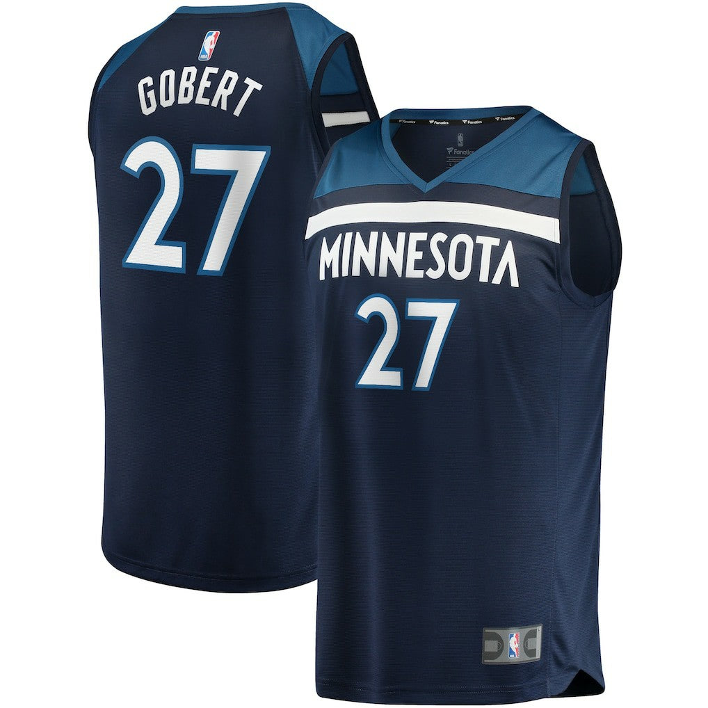 Navy Rudy Gobert Minnesota Timberwolves Fast Break Replica Jersey | NBA