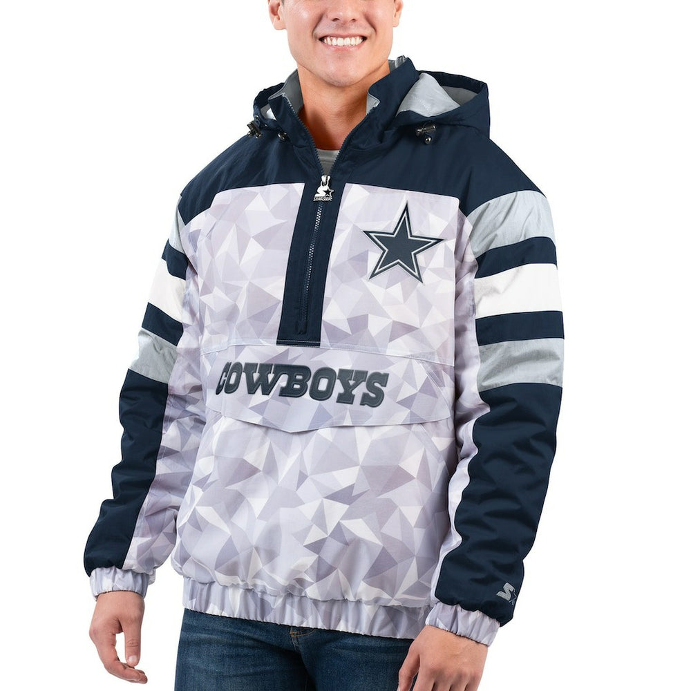 Dallas Cowboys Starter Thursday Night Gridiron Raglan Half-Zip Hooded Jacket | NFL Near me