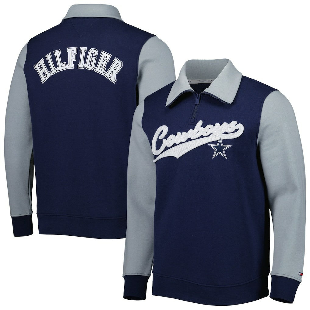 Dallas Cowboys Tommy Hilfiger Aiden Quarter-Zip Sweatshirt | NFL Outlet