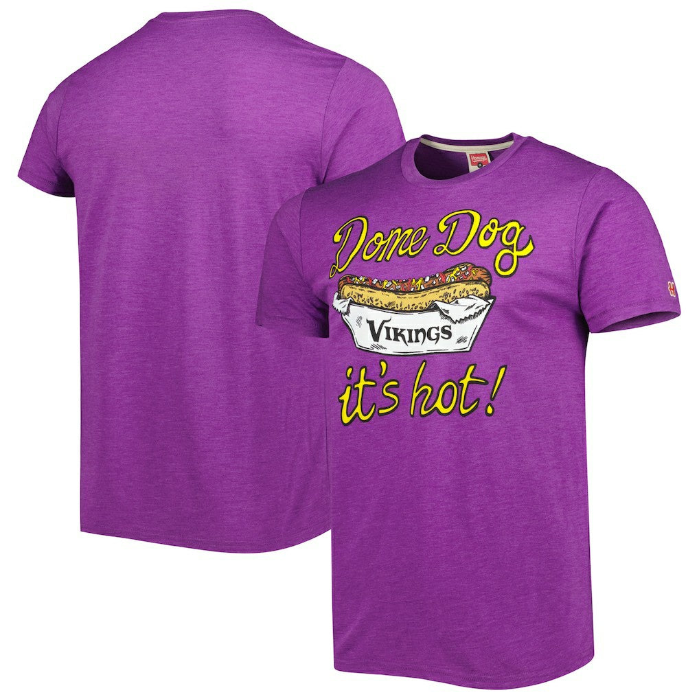 Minnesota Vikings Homage Dome Dog Hyper Local Tri-Blend T-Shirt | NFL Discount