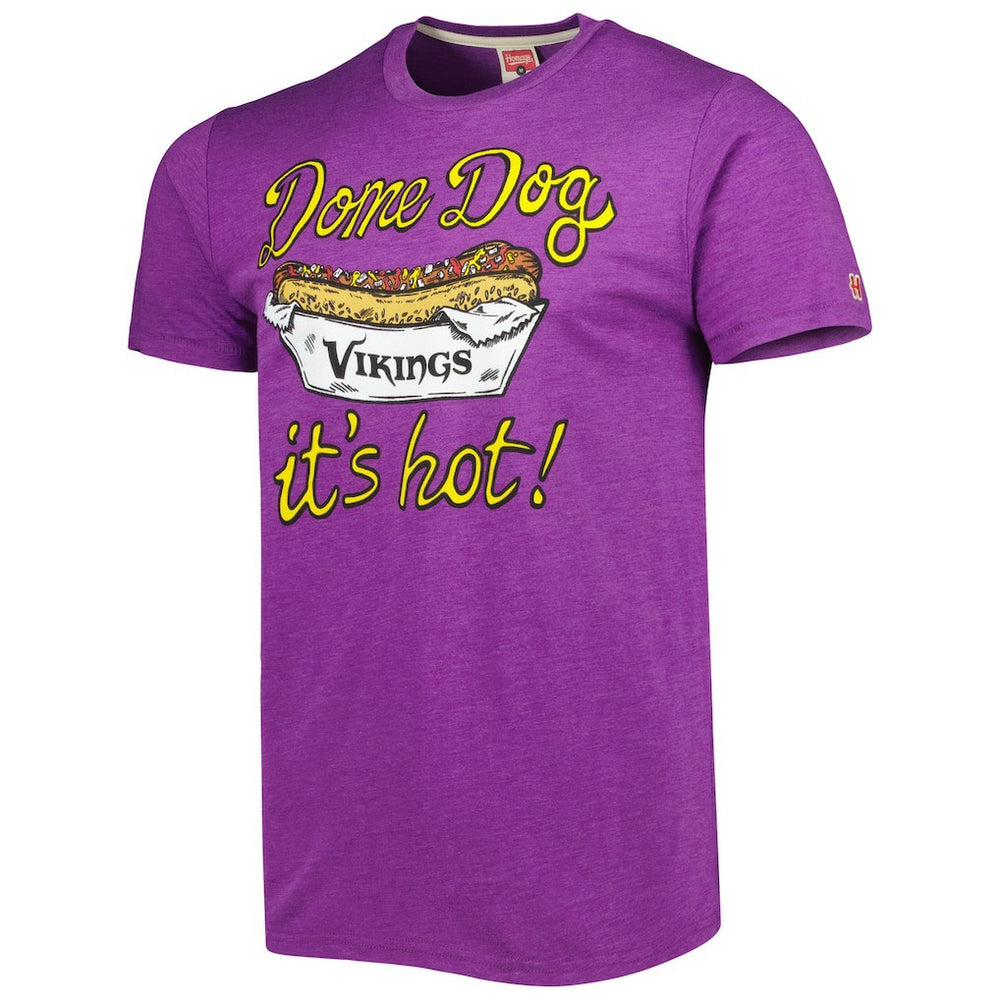 Minnesota Vikings Homage Dome Dog Hyper Local Tri-Blend T-Shirt | NFL Discount