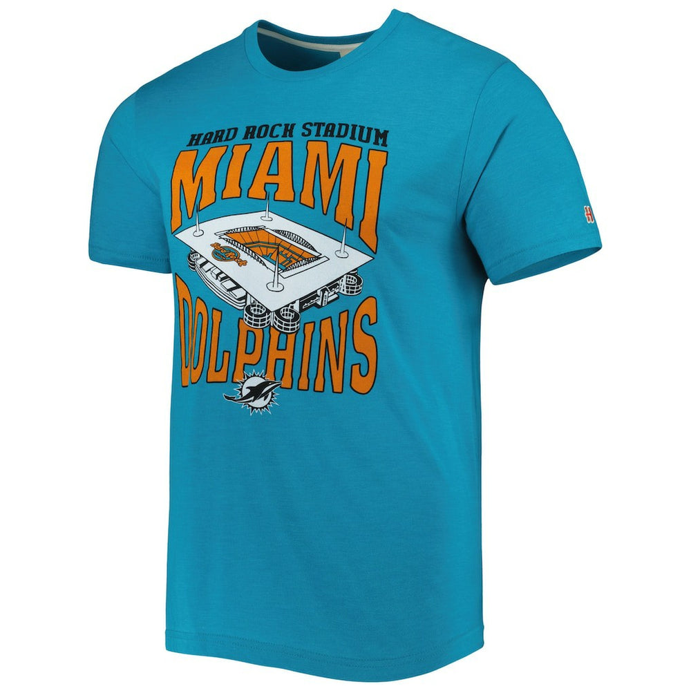 Miami Dolphins Homage Stadium Tri-Blend T-Shirt | NFL Hot
