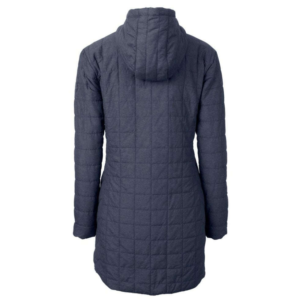 Atlanta Braves Cutter & Buck Women's Rainier Primaloft Eco Full-Zip Hoodie Long Coat - MLB Hoodies