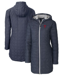 Philadelphia Phillies Cutter & Buck Women's Rainier Primaloft Eco Full-Zip Hoodie Long Coat - MLB Hoodies