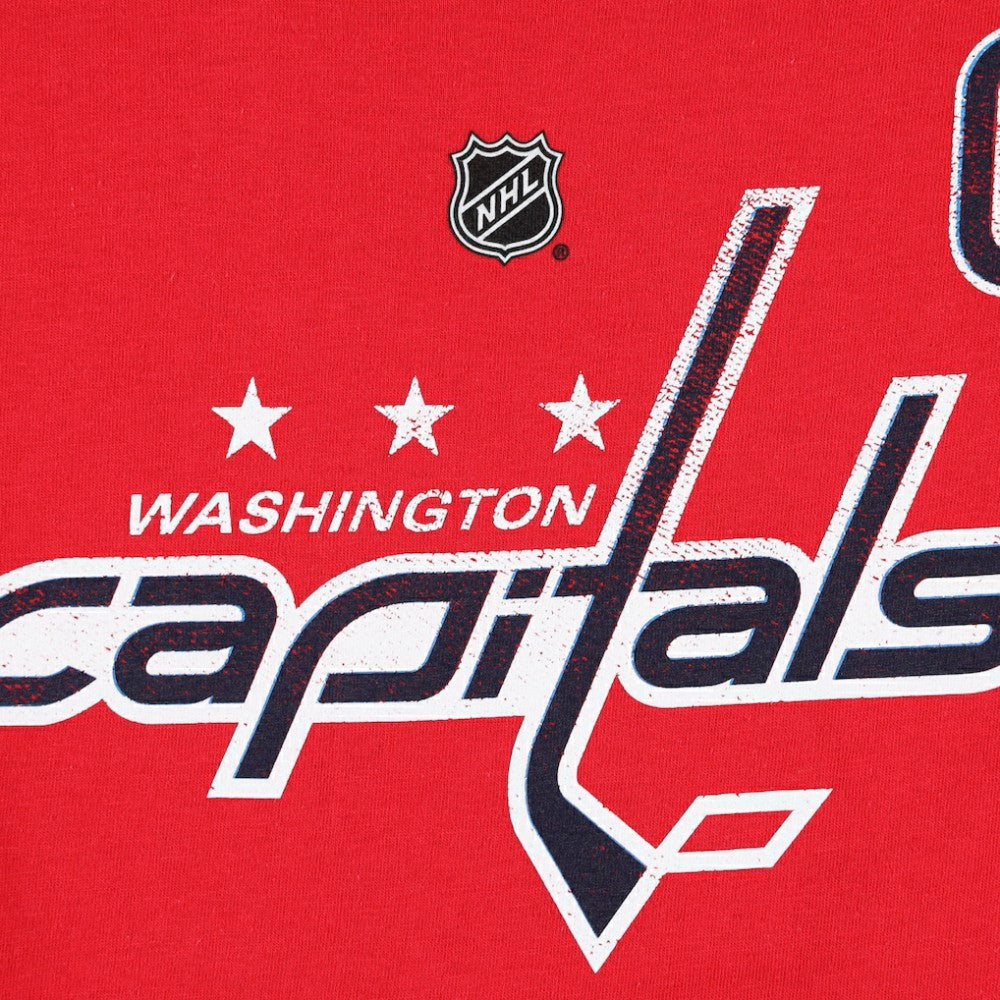 Washington Capitals Profile Women's Plus Size Distressed Printed Name & Number Long Sleeve T-Shirt -  NHL T-shirts