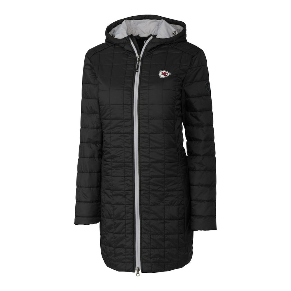 Kansas City Chiefs Cutter & Buck Women's Rainier Primaloft Eco Hooded Long Lightweight Coat | NFL US