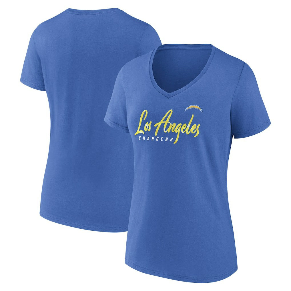 Los Angeles Chargers Women's Shine Time V-Neck T-Shirt | NFL Online