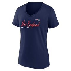 New England Patriots Women's Shine Time V-Neck T-Shirt | NFL US