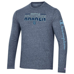 Seattle Kraken Champion Tri-Blend Long Sleeve T-Shirt -  NHL T-shirts