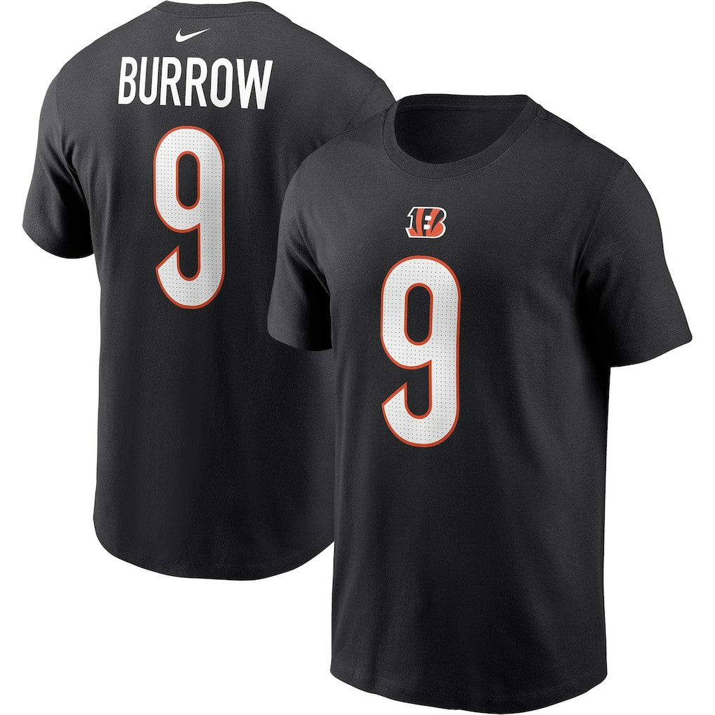 Cincinnati Bengals Joe Burrow  Player Name & Number T-Shirt | NFL Outlet