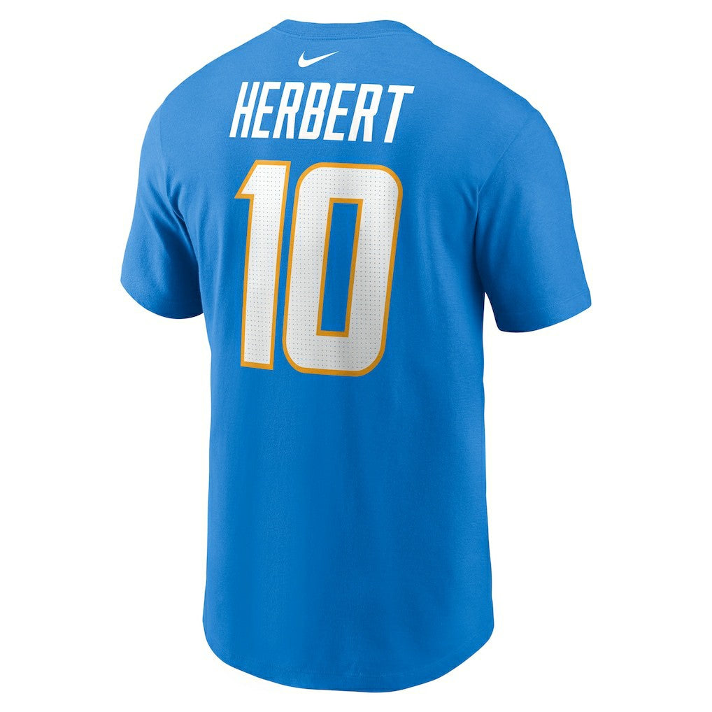 Los Angeles Chargers Justin Herbert  Player Name & Number T-Shirt | NFL Sale