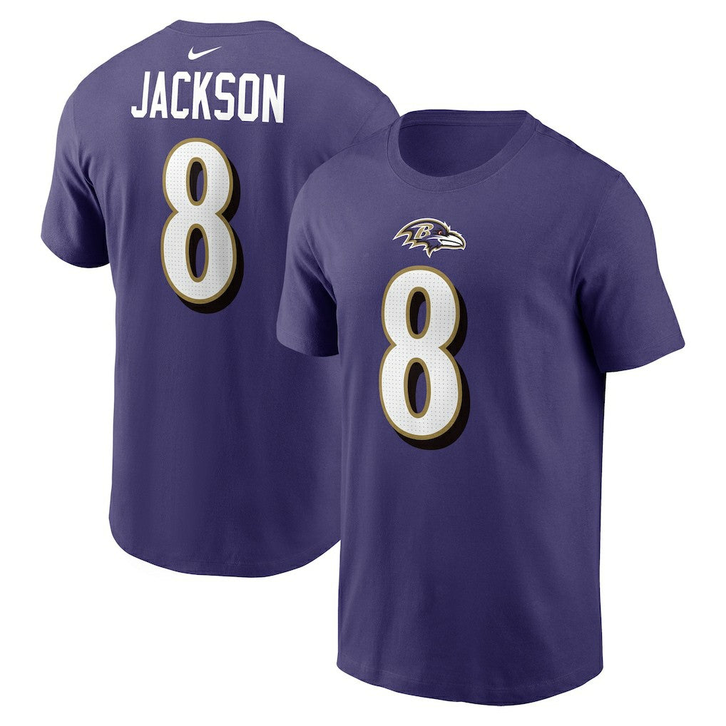 Baltimore Ravens Lamar Jackson  Player Name & Number T-Shirt | NFL Online
