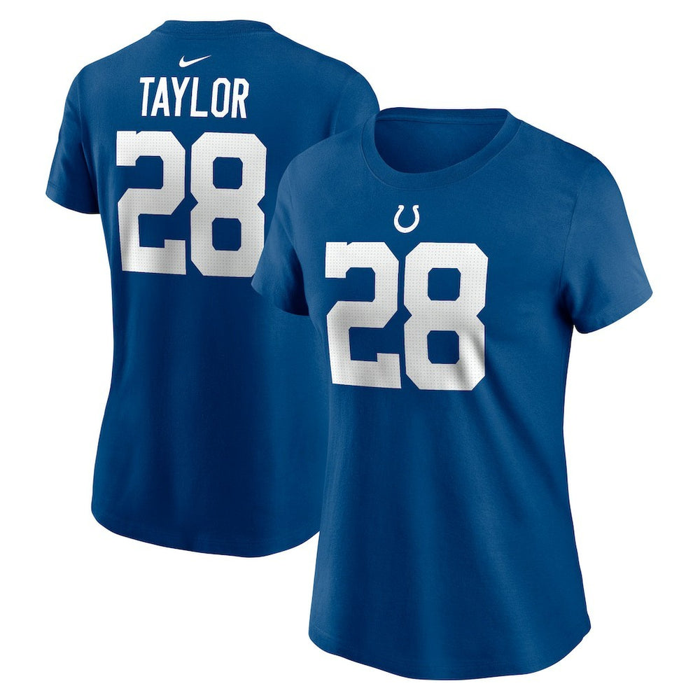 Indianapolis Colts Jonathan Taylor  Women's Player Name & Number T-Shirt | NFL Sale