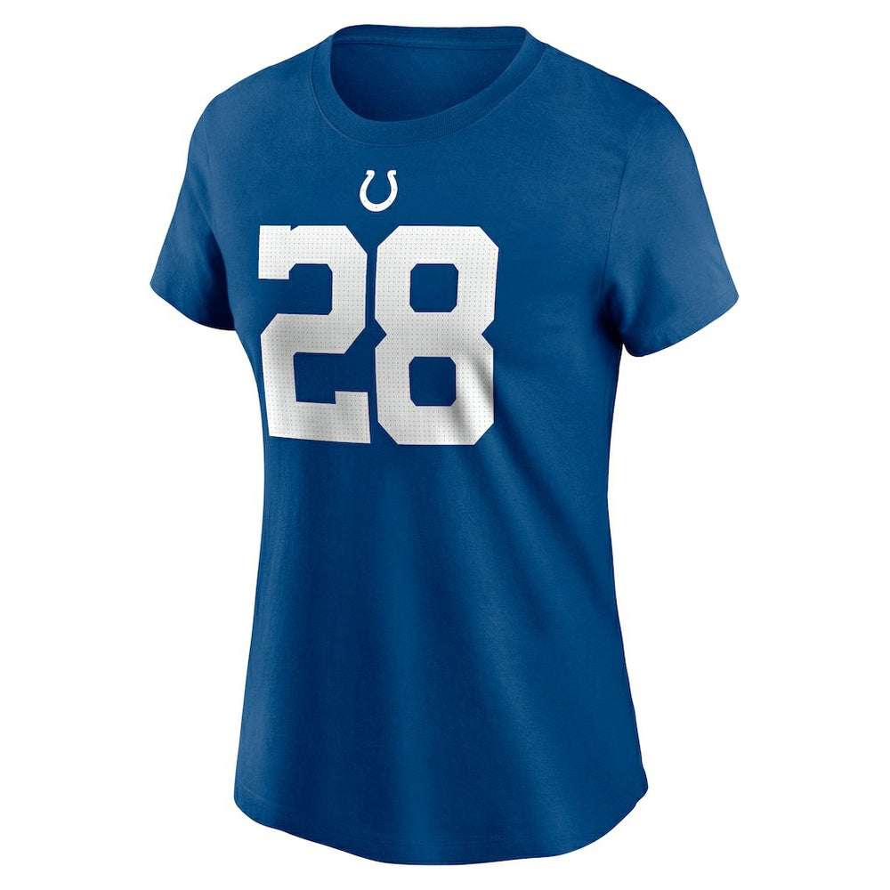 Indianapolis Colts Jonathan Taylor  Women's Player Name & Number T-Shirt | NFL Sale