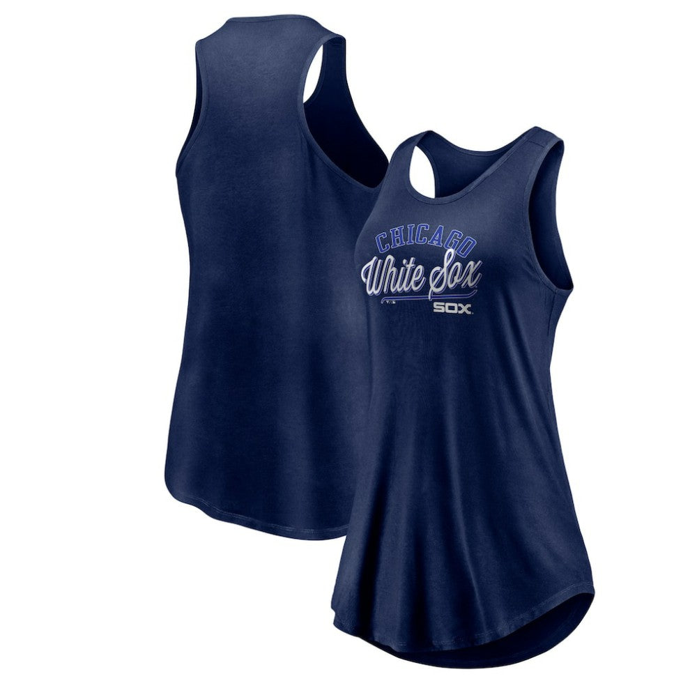 Chicago White Sox Fanatics Women's Simplicity Swing Racerback Scoop Neck Tank Top - MLB Tanks