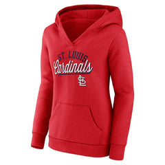 St. Louis Cardinals Fanatics Women's Simplicity Crossover V-Neck Pullover Hoodie - MLB Hoodies