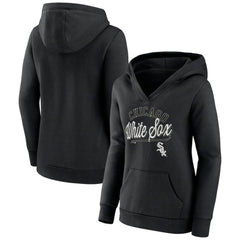 Chicago White Sox Fanatics Women's Simplicity Crossover V-Neck Pullover Hoodie - MLB Hoodies