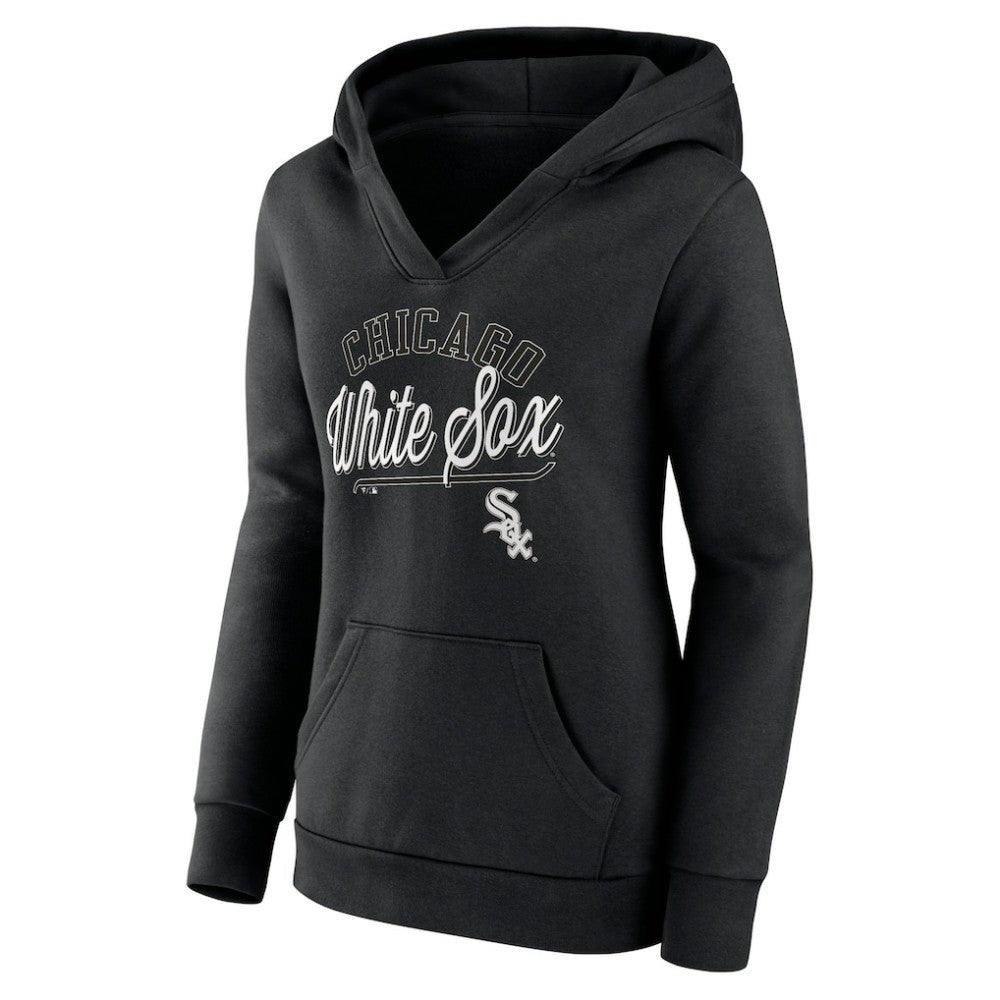 Chicago White Sox Fanatics Women's Simplicity Crossover V-Neck Pullover Hoodie - MLB Hoodies