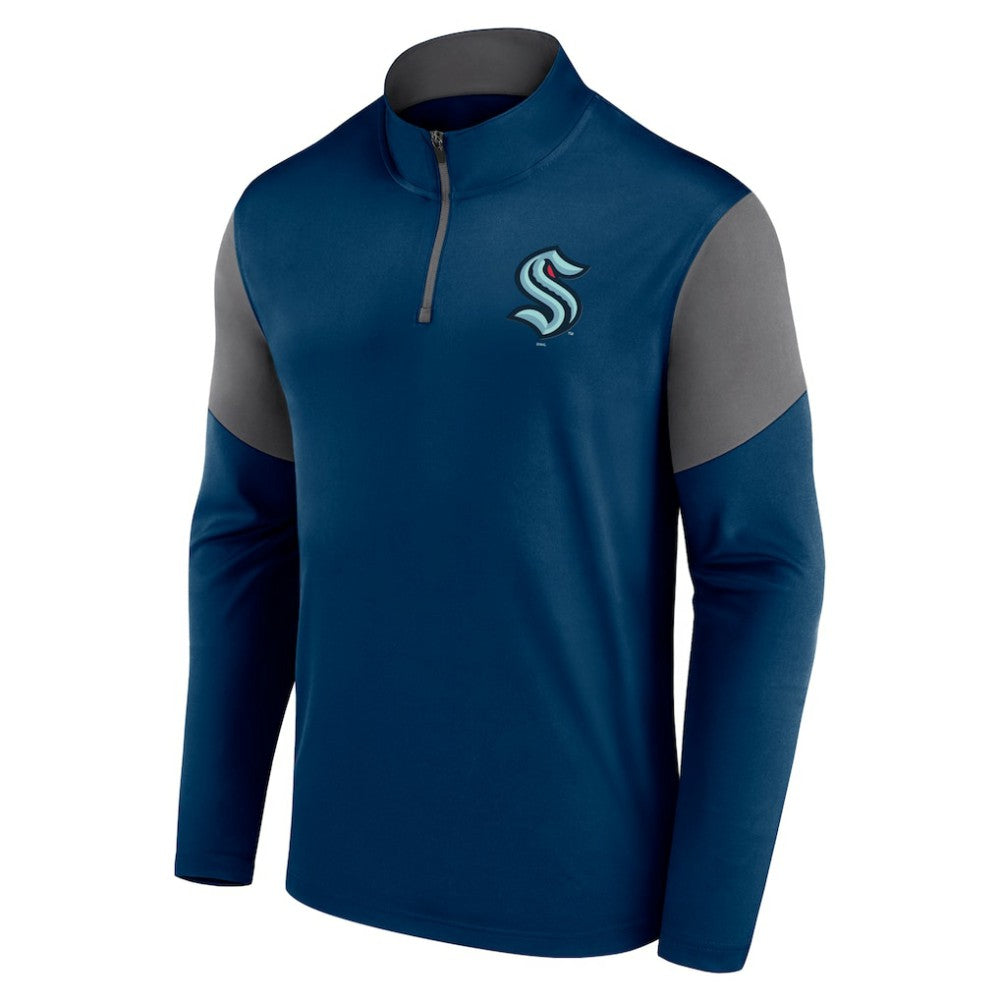 Seattle Kraken Fanatics Logo Quarter-Zip Top -  NHL