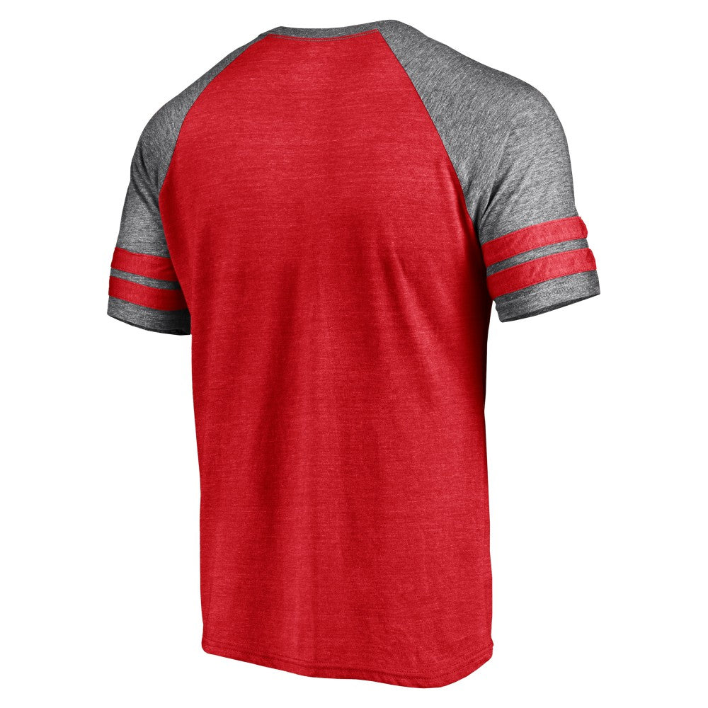 Minnesota Twins Fanatics Utility Two-Stripe Raglan Tri-Blend T-Shirt - MLB T-shirts