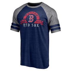 Boston Red Sox Fanatics Utility Two-Stripe Raglan Tri-Blend T-Shirt - MLB T-shirts